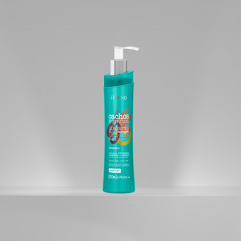 SHAMPOO PARA CABELOS CACHEADOS AMEND CACHOS 250ML - Imagem 3