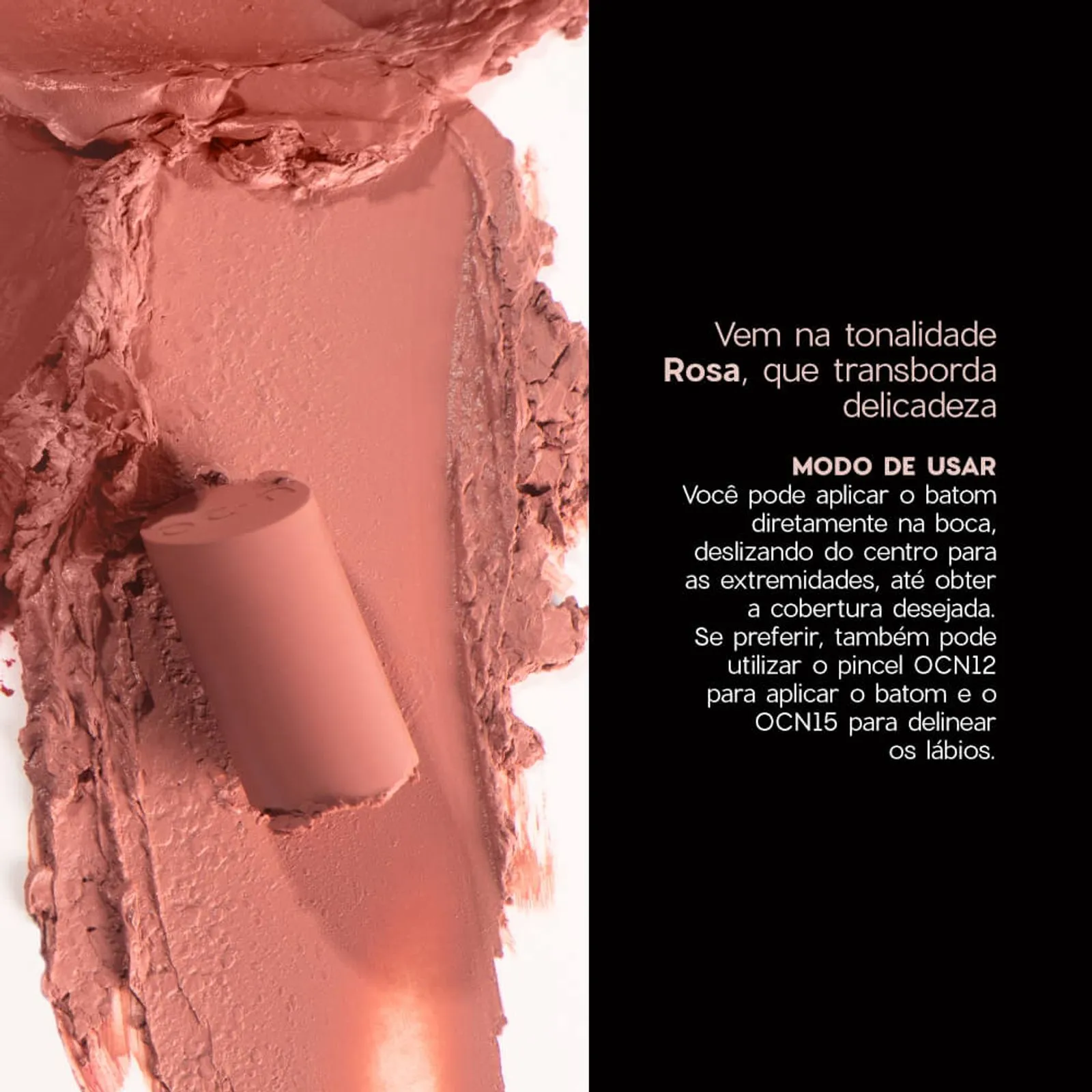 BATOM ROSA SEMI-MATTE – THE LIPSTICK NUDE PINK OCÉANE EDITION 3,2G - Imagem 5