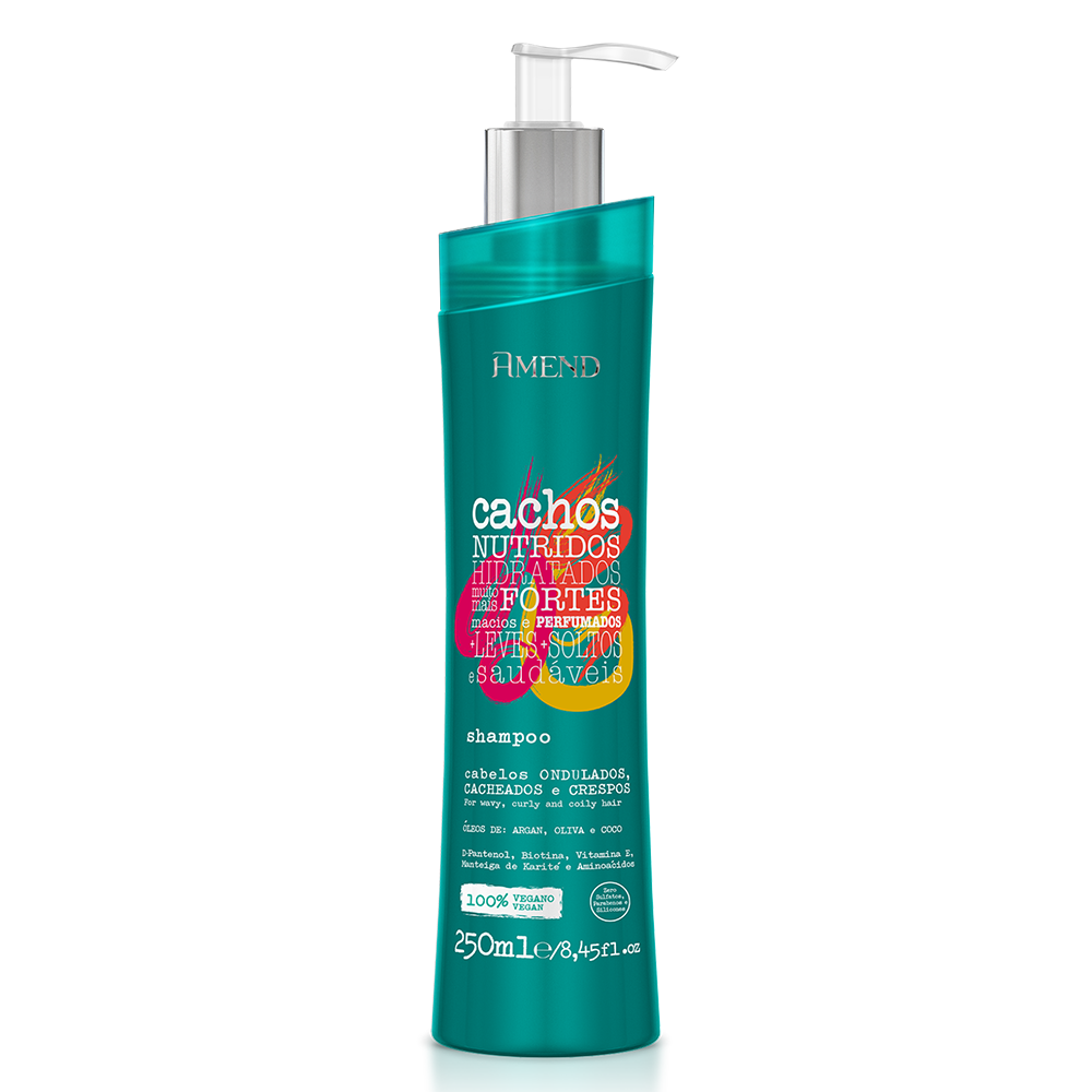 SHAMPOO PARA CABELOS CACHEADOS AMEND CACHOS 250ML