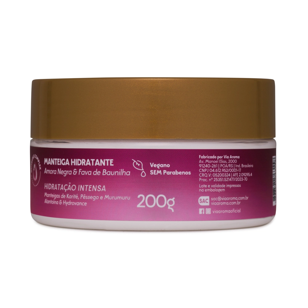 MANTEIGA HIDRATANTE DESODORANTE INTENSE SHINE VIA AROMA - 200G - Imagem 2