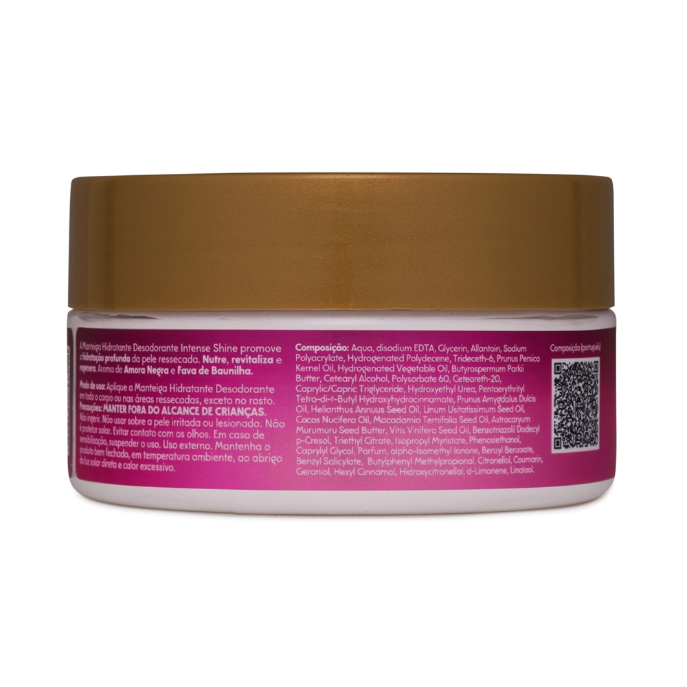 MANTEIGA HIDRATANTE DESODORANTE INTENSE SHINE VIA AROMA - 200G - Imagem 3
