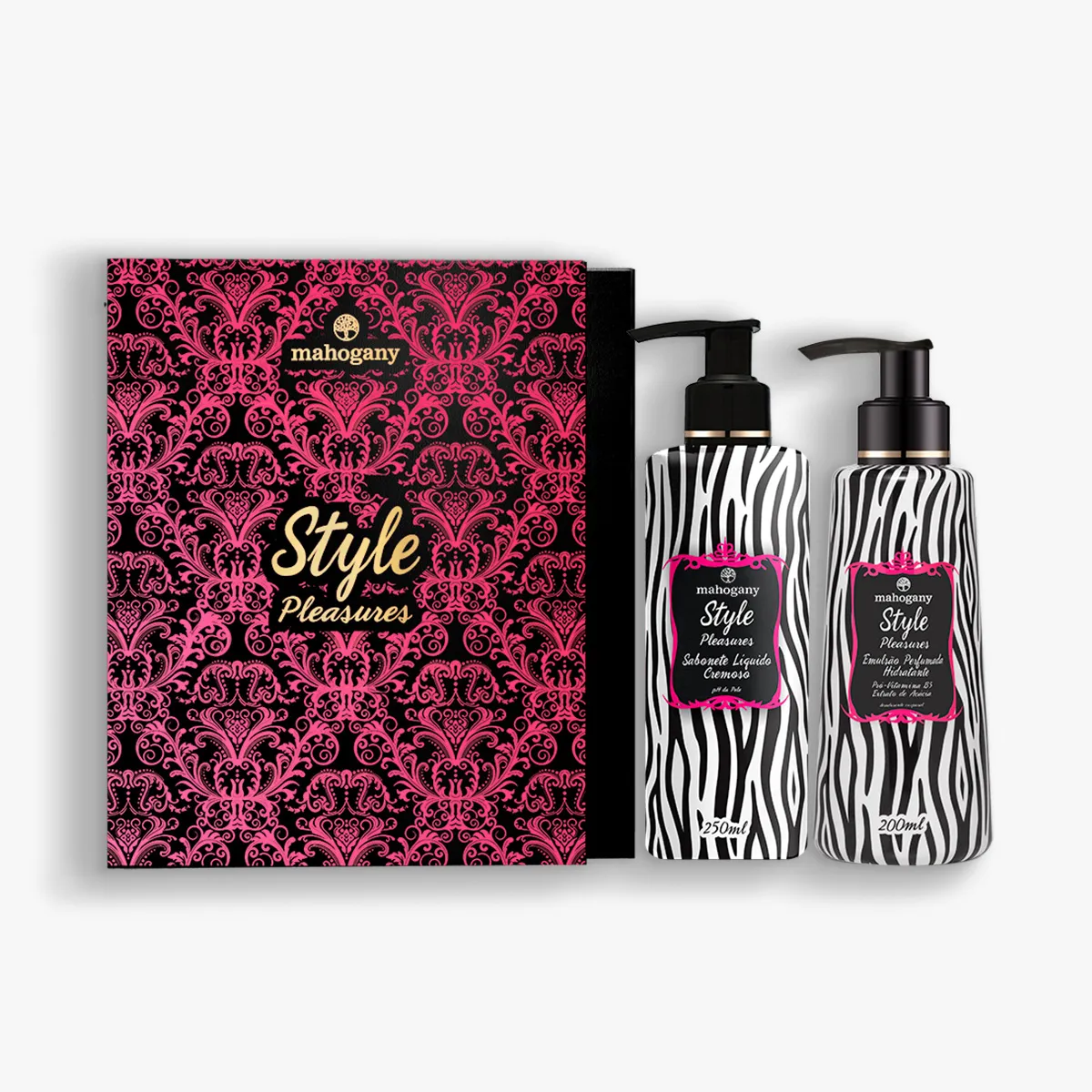 KIT STYLE PLEASURES SABONETE LÍQUIDO 250 ML E HIDRATANTE 200 ML